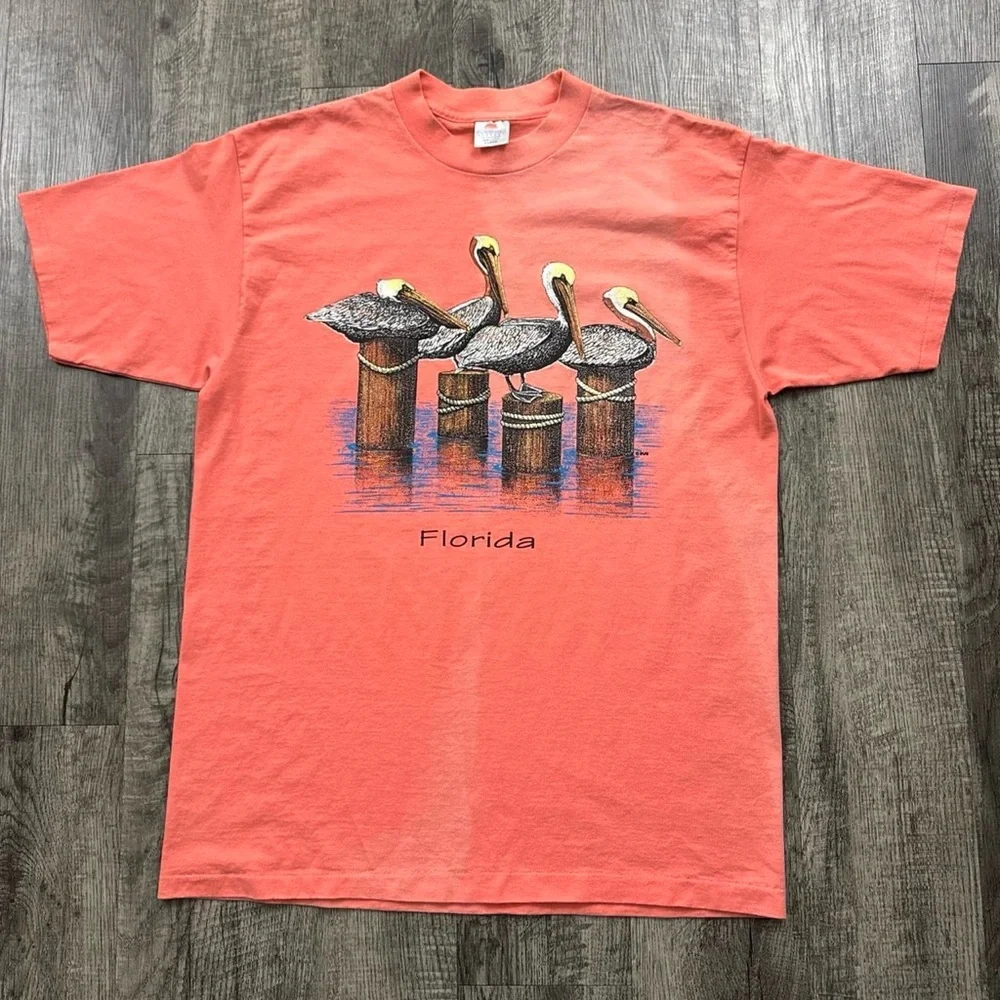 Vintage Nature Tee Pelican Bird T Shirt